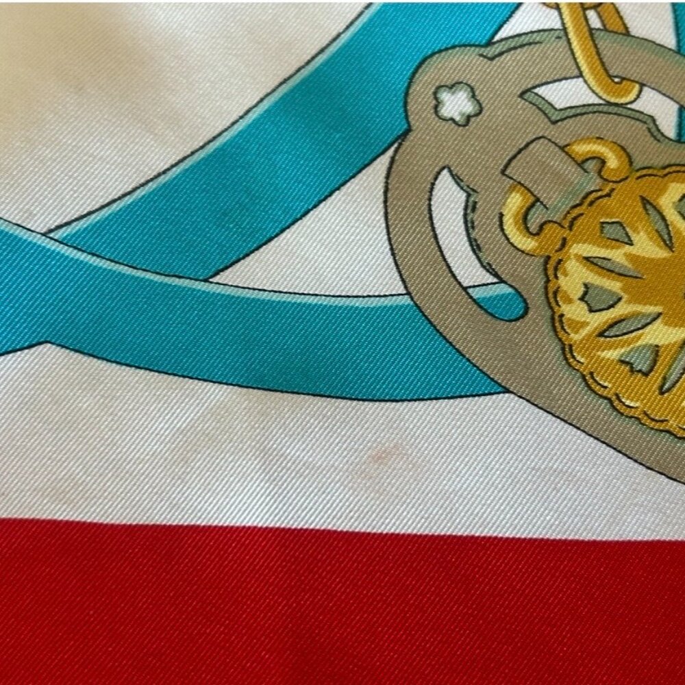 Vintage Celine Paris Equestrian Motif Silk Scarf, ~ 34 x 34 - Picture 11 of 16